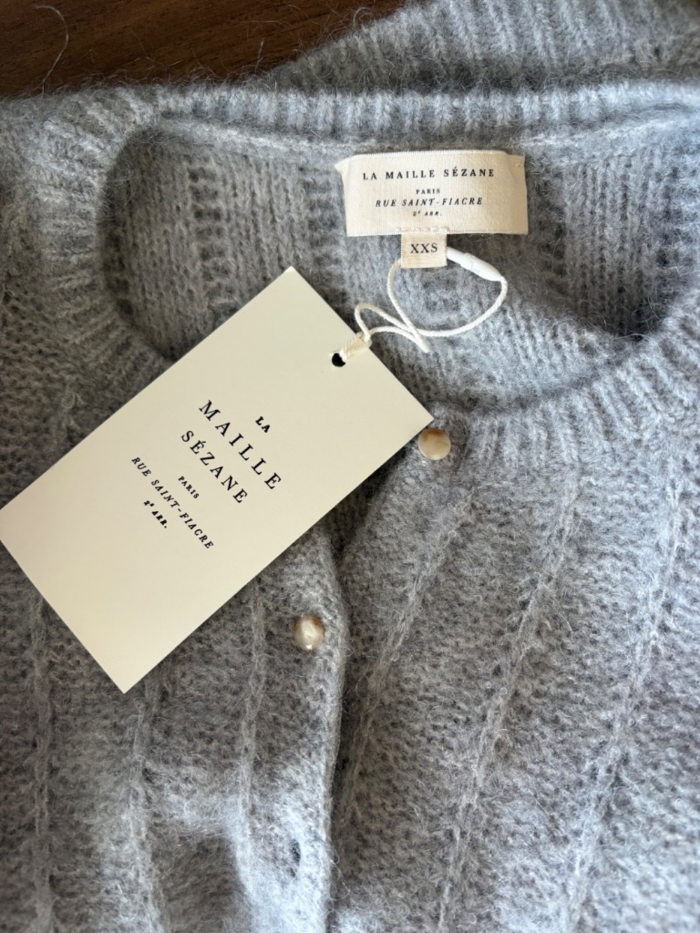 NWT SÉZANE Grey knit cardigan- Size XXS - Picture 2 of 4